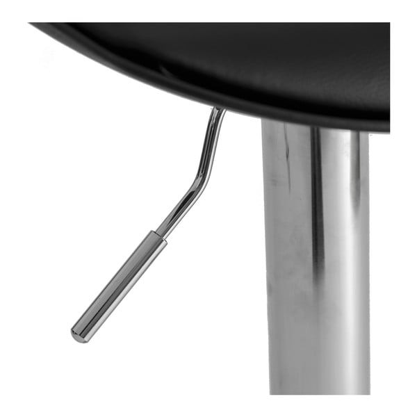 Черни бар столове в комплект от 2 бр. с регулируема височина от имитация на кожа (височина на седалката 56,5 cm) – Casa Selección-image-4