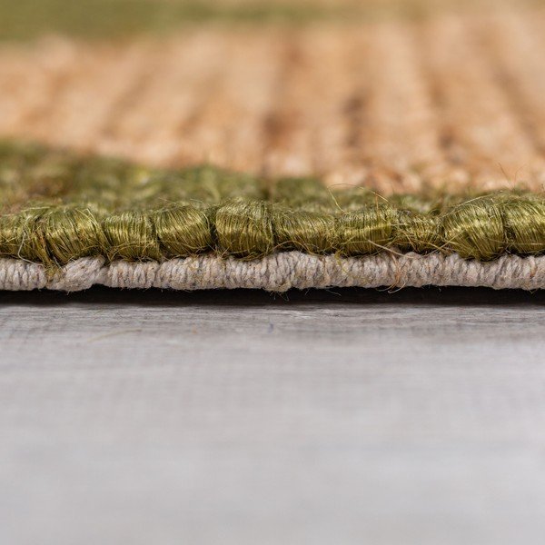 Зелена/естествена ръчно изработена пътека със смес от юта 80x230 cm Effie Diamond – Flair Rugs-image-3