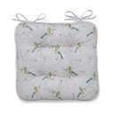 Сива памучна възглавница за седалка Hummingbirds - Cooksmart ®