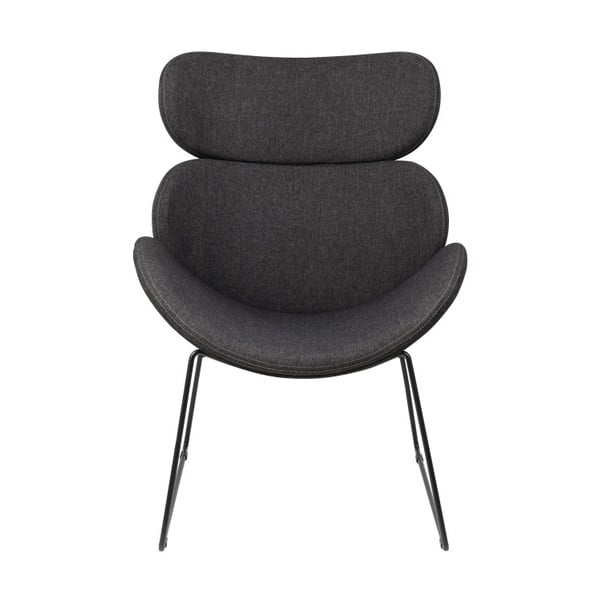 Тъмно сив фотьойл с черни крака Cazar - Actona-image-4