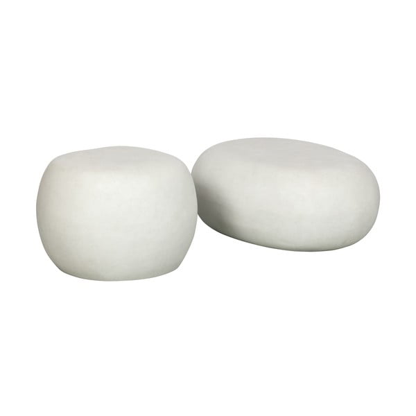 Бяла масичка за кафе 49x65 cm Pebble – vtwonen-image-2