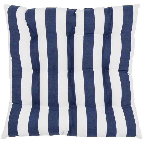 Синя и бяла памучна възглавница за сядане , 40 x 40 cm Timon - Westwing Collection