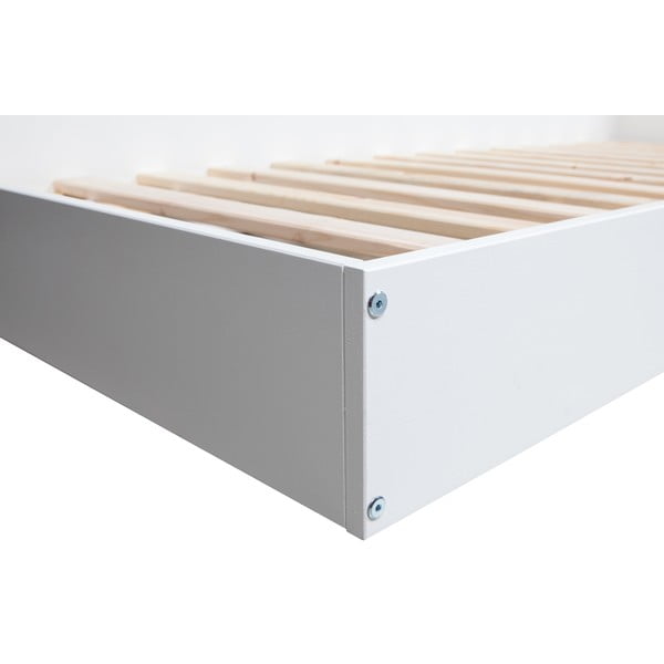 Бяло единично легло от борова дървесина, 90 x 200 cm Connect - WOOOD-image-3