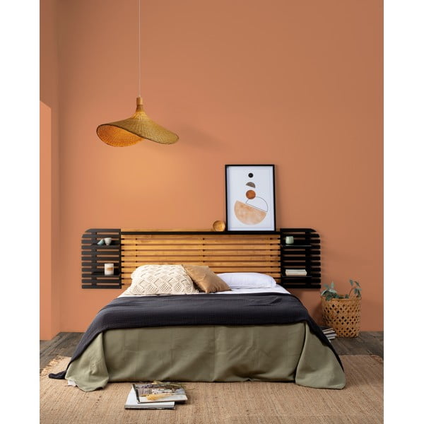 Табла за глава от черен/естествен бор 240x62 cm Dimas - Marckeric-image-1