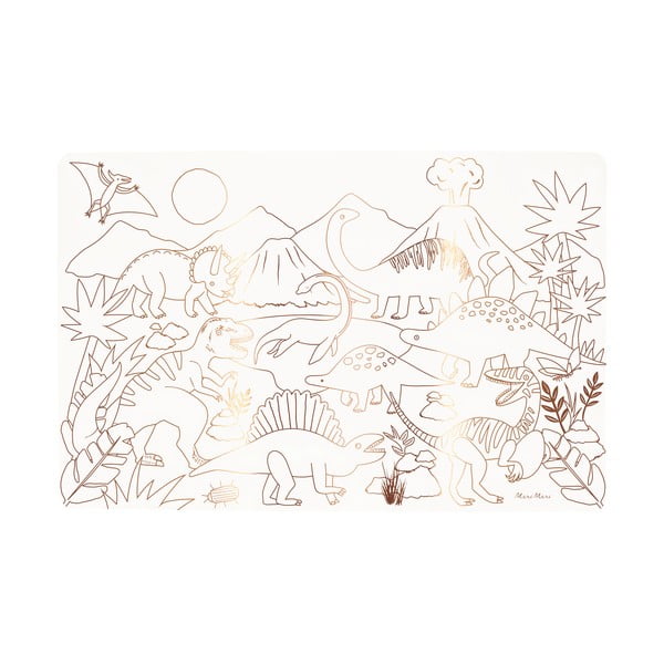 Хартиени подложки за хранене в комплект 8 бр. 28x42.5 cm Dinosaurs – Meri Meri-image-3