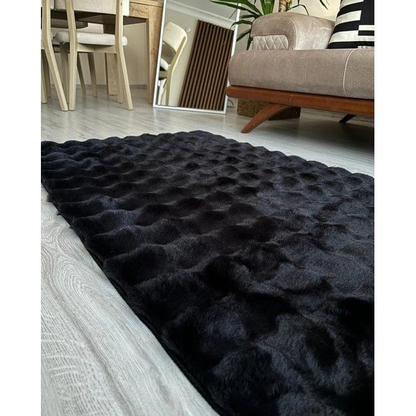 Черен килим подходящ за пране 150x230 cm Bubble Black – Mila Home-image-2