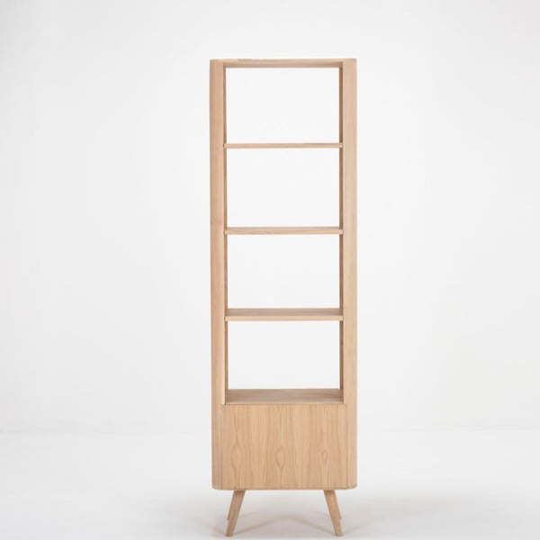 Рафт за книги от бял дъб 60x196 cm Ena - Gazzda-image-4