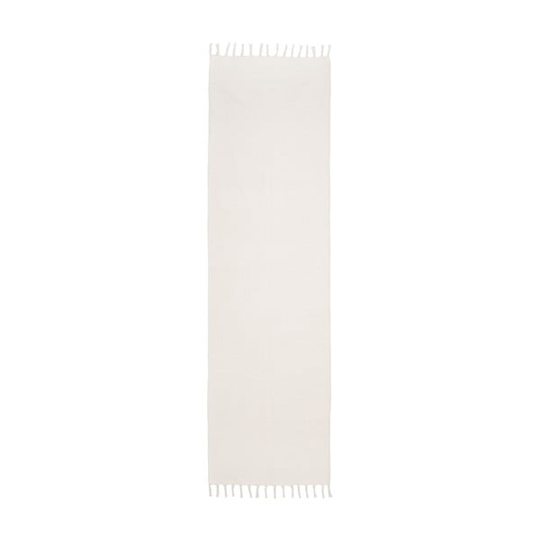 Бяла ръчно тъкана памучна пътека , 70 x 250 cm Agneta - Westwing Collection