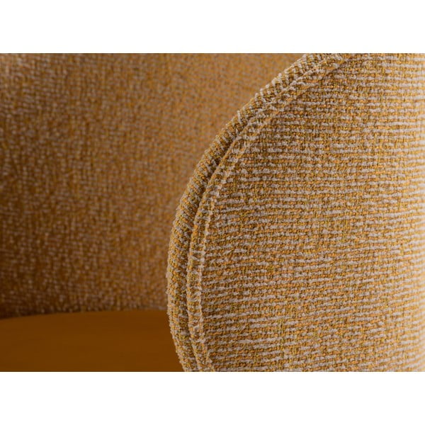 Кадифено кресло в цвят горчица Inez – Micadoni -image-1