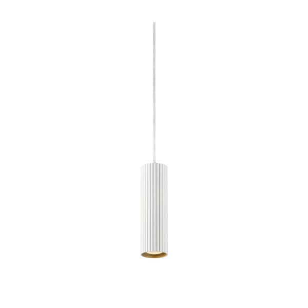 Бяла висяща лампа с метален абажур 7x7 cm Costilla - Markslöjd