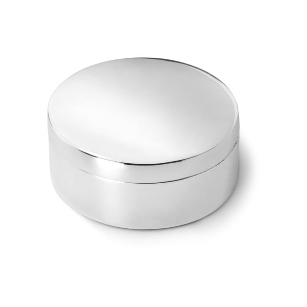 Метална кутийка за млечни зъбки в сребристо  ø 4x2 cm Round – Zilverstad