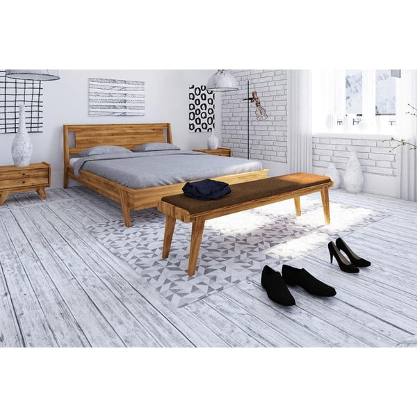 Дъбова пейка с оранжева седалка Retro - The Beds-image-3