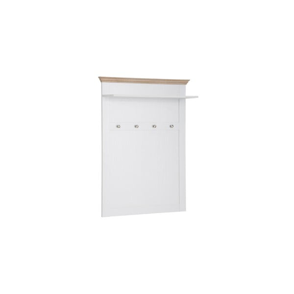 Бяла стенна закачалка с дъбови детайли Bruce - Støraa-image-1