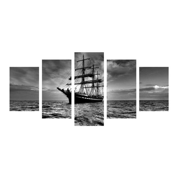 Vícedílný obraz Black&White Ship
