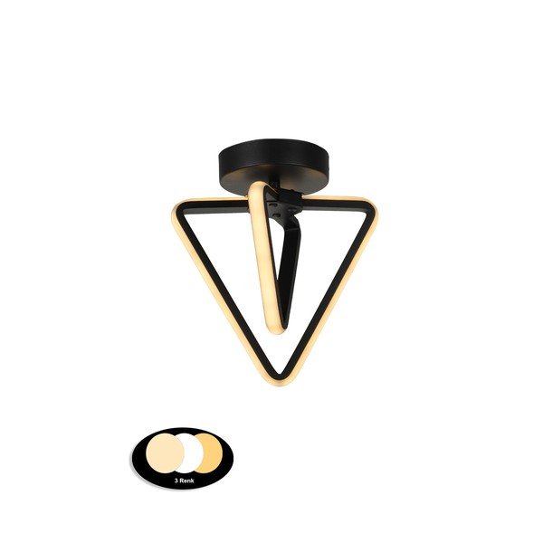 Черно метално LED осветително тяло за таван Baris – Squid Lighting-image-2