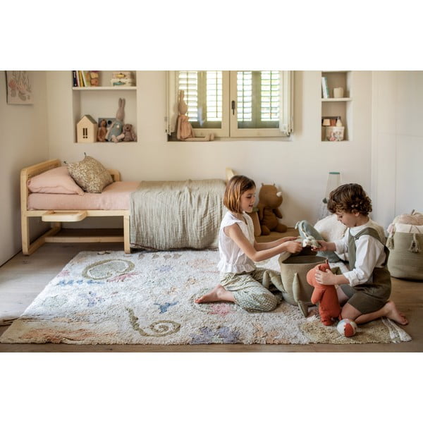 Светлозелена текстилна детска кошница за играчки ø 23x35 cm Fred the Frog – Lorena Canals-image-2