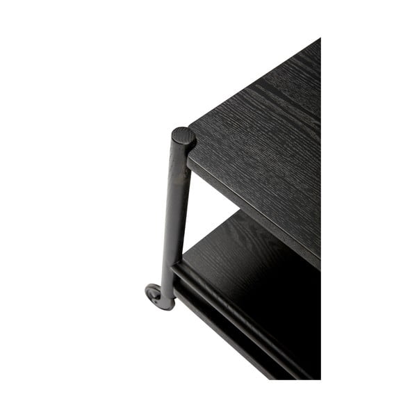 Маса за сервиране на колелца от масивен дъб 40x40 cm Norm – Hübsch-image-3