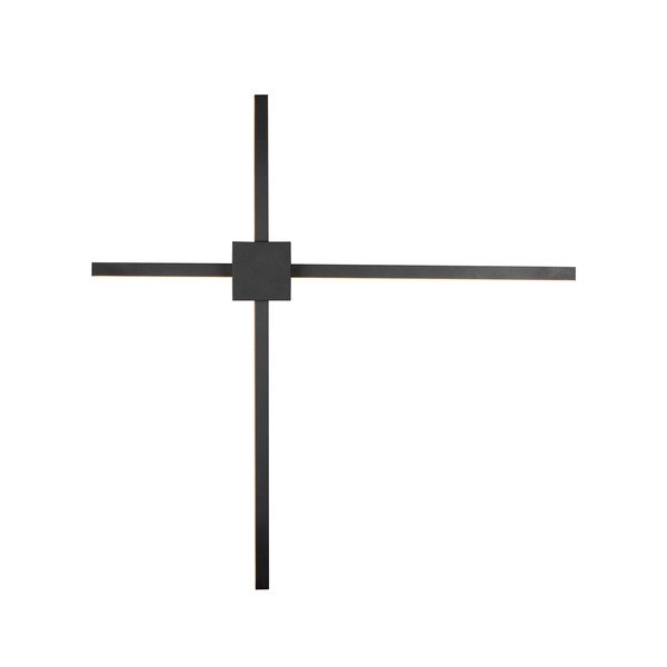 Матово черно LED затъмняваща се стенна лампа Cassino – Trio