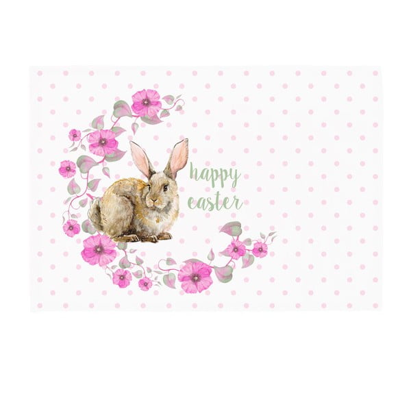 Sada 2 prostírání Apolena Rabbit Wishes Happy Easter, 33 x 45 cm
