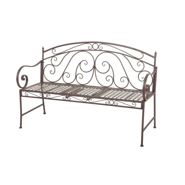 Кафява метална градинска пейка Saket – Garden Pleasure