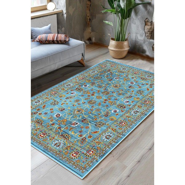 Тюркоазен килим подходящ за пране 50x80 cm Quoise – Vitaus-image-1