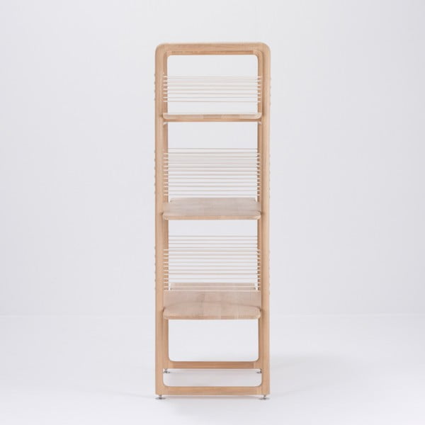 Библиотека за книги от масивна дъбова дървесина , височина 140 cm Muse - Gazzda-image-4