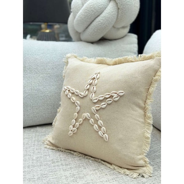 Памучна калъфка за възглавница 43x43 cm Seashells – Mioli Decor-image-1