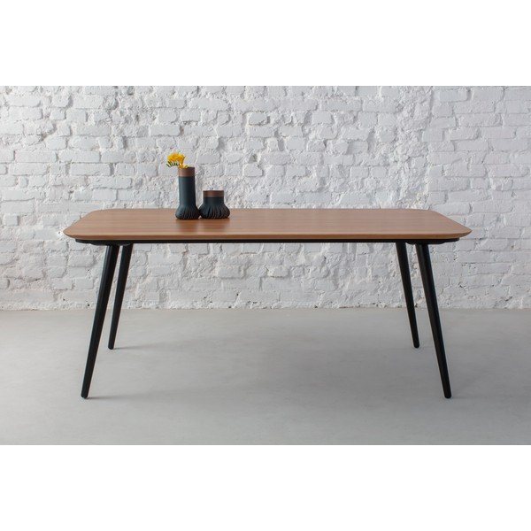 Трапезна маса от ясенова дървесина с черни крака , 180 x 90 cm Contrast - Ragaba-image-4