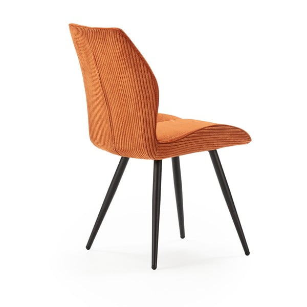 Оранжеви велурени трапезни столове в комплект 2 бр. Adaya – Marckeric-image-4