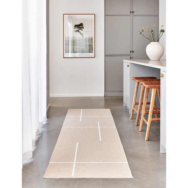 Бежов килим за открито и закрито 70x90 cm Fred Beige – Pappelina-image-1