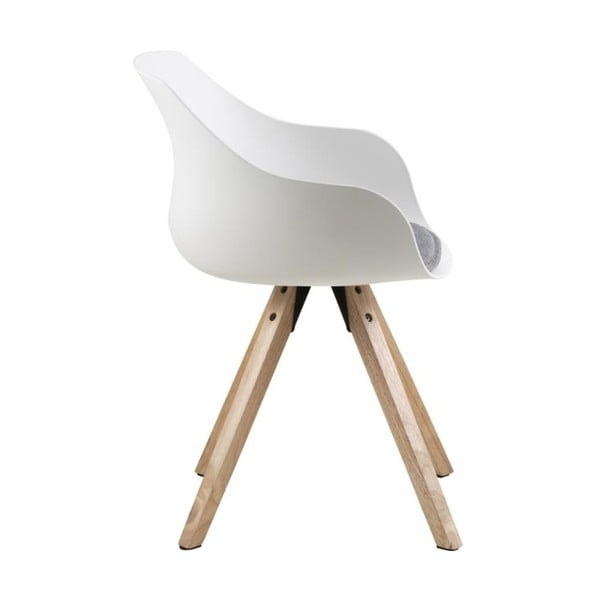 Бели/сиви тапицирани трапезни столове в комплект с подлакътници 2 бр. Tina – Actona-image-4