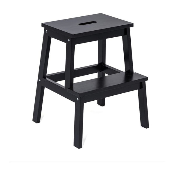 Черна табуретка от каучуково дърво Corg - Bonami Essentials