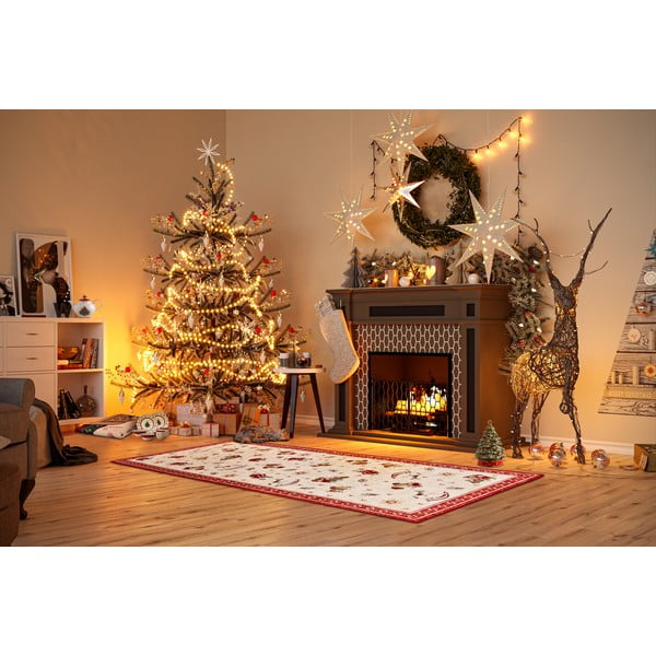 Червена пътека с коледен мотив със смес от памук 80x200 cm Toy's Delight Red Christmas – Villeroy&Boch-image-1