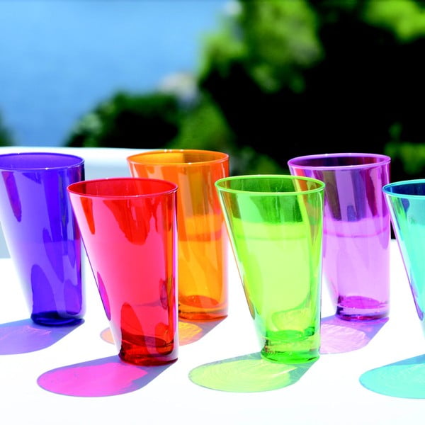 Комплект от 3 лилави ръчно изработени чаши Ponza, 300 ml - Surdic-image-3