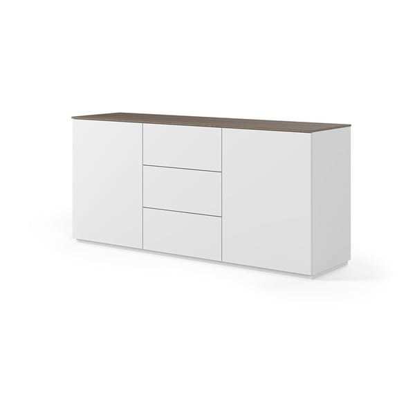 Бял скрин в цвят орех с 3 чекмеджета и 2 вратички Join - TemaHome-image-1