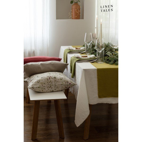 Класическа бяла ленена покривка за маса, 140 x 200 cm - Linen Tales-image-2