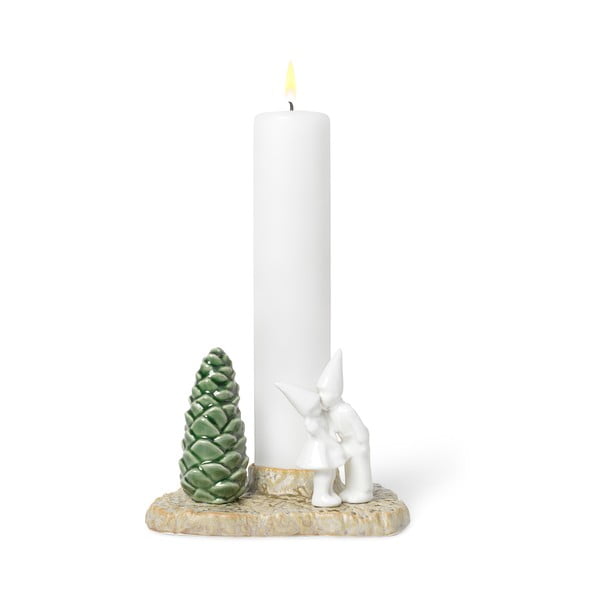 Коледен свещник от керамика Коледна целувка, дължина 17 см Christmas Tales - Kähler Design-image-1