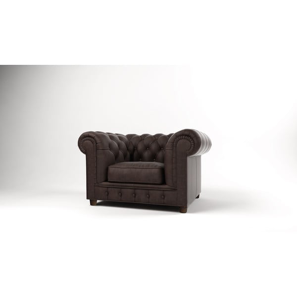 Тъмнокафяво кадифено кресло Cambridge - Ropez