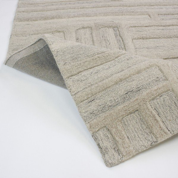 Сиво-бежов ръчно изработен вълнен килим 160x230 cm Elva  – Flair Rugs-image-2