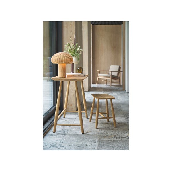 LED настолна лампа в естествен цвят с ратанов абажур (височина 32 cm) – Villa Collection-image-2