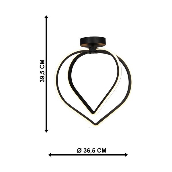 Черно метално LED осветително тяло за таван Pars – Squid Lighting-image-4