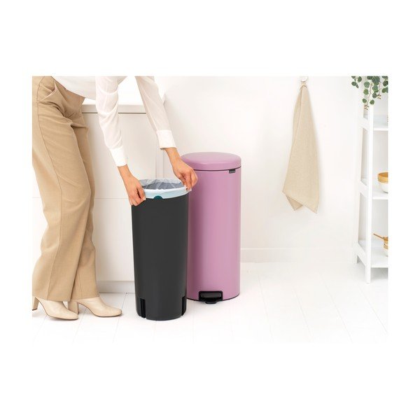 Розово стоманено кошче за боклук с педал 30 l NewIcon – Brabantia-image-4