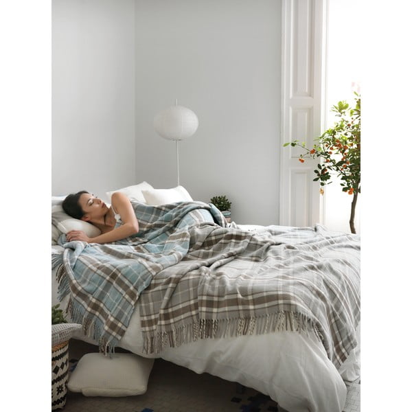 Светлосиньо каре с памук , 140 x 180 cm Texas - Euromant-image-2