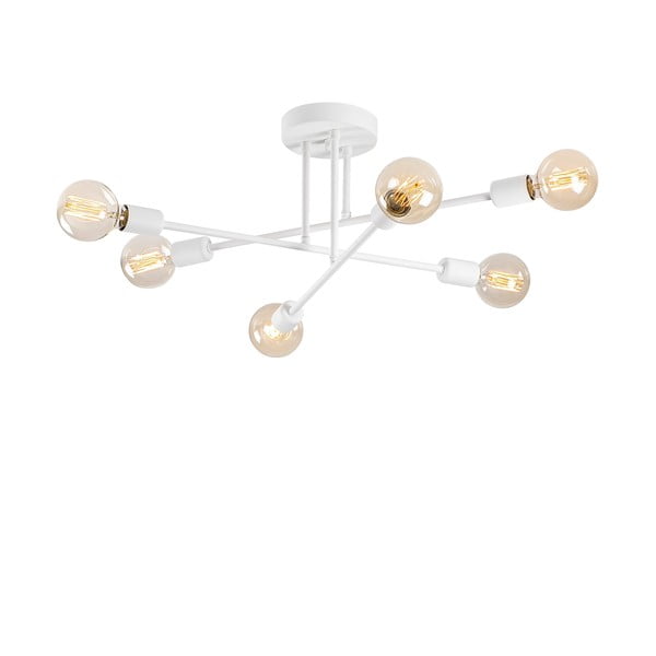 Бяло осветително тяло за таван 64x64 cm Flower – Opviq lights-image-2