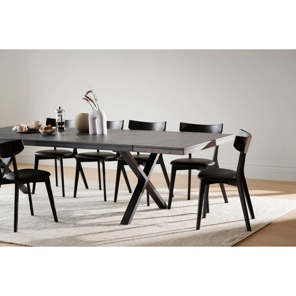 Тъмнокафява дъбова маса за хранене Brooklyn - Rowico-image-1