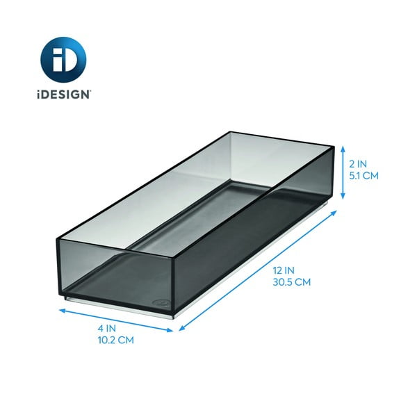 Матово черен органайзер за козметика за баня от рециклирана пластмаса - iDesign-image-4