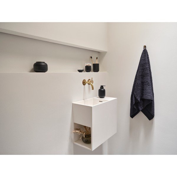 Черен керамичен органайзер за баня за памучни тампони Sensu – Zone-image-2