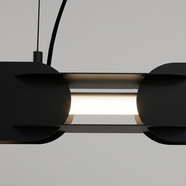 Черно метално LED висящо осветително тяло CHAIN – Thoro-image-3