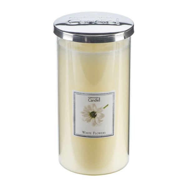 Aroma svíčka s vůní květů Copenhagen Candles White Flowers Talll, doba hoření 70 hodin