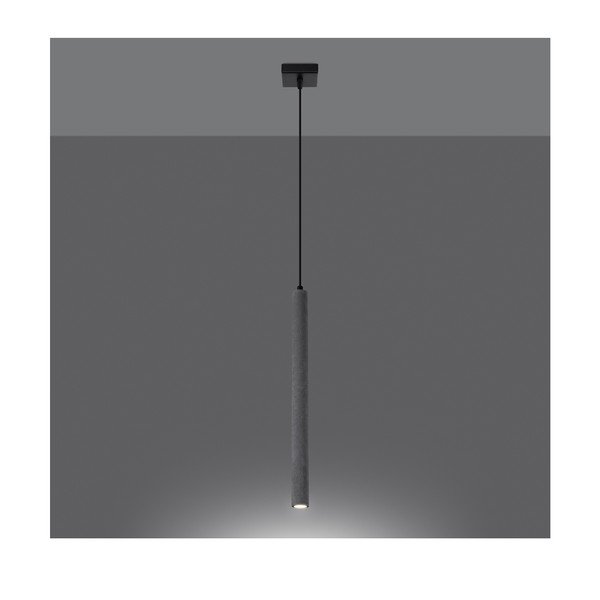 Сиво бетонно висящо осветително тяло Fideus – Sollux-image-2